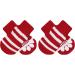 Auauy Anti-Slip Indoor Socks for Dogs & Cats - Silicone Gel Paw Protection Traction & Comfort Available in 2 Sizes (Red & White) - Buy Online on GoSupps.com