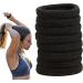 Paodduk Black Hair Bands Seamless Hair Tie Ponytail Holders | Hair Scrunchies Non Damage Ponytail Holders For Fine Hair Thick Hair Straight Hair Thin Hair - Buy Online on GoSupps.com