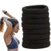 Geteawily Black Hair Bands Seamless Hair Tie Ponytail Holders Seamless Ponytail Holders Hair Elastic Bands Hair Scrunchies For Women Girls