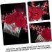 Beatifufu Rose Hair Comb Rose Head Decor Hair Jewelry Comb Wedding Hair Side Comb Wedding Hair Accessories for Brides Bridesmaid Hair Comb Female Insert Comb Wedding Hair Comb Cloth Red - Buy Online on GoSupps.com
