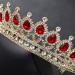 Lurrose Bridal Rhinestone Crown Headpiece - Elegant Red Alloy Hair Accessory for Women & Girls - 1 PC with Comb - Buy Online on GoSupps.com