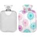 NAANLE Dehlia Flower 2L Hot Water Bottle - Large Transparent Hot Water Bottle for Menstrual Cramps Pain Relief and Heat Therapy - Buy Online on GoSupps.com