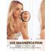 Macaki 10X Magnifying Makeup Mirror with Tweezers | 2 Suction Cups | 8.8cm Magnified Mirror | Black | 1PCS - Buy Online on GoSupps.com