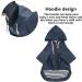 Minezi Hundred Coat Women s Blue Waterproof Jacket with Reflective Buttons Adjustable Cord Removable Hood | Size L (60-69cm Bust) - International Shipping - Buy Online on GoSupps.com