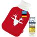 Snoozy XXL Hot Water Bottle 2L Natural Rubber with Soft Cuddly Cover for Long-Lasting Warmth | International Shipping Available - Buy Online on GoSupps.com