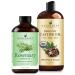 Handcraft Blends Ultimate Hair Care Set: Organic Castor Oil (16 Fl Oz) and Rosemary Essential Oil (4 Fl Oz) 100% Pure & Natural for Thicker Looking Hair Scalp and Brows