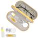 Eyeglass Case Double Sided Portable Contact Lens Case 2 in 1 Portable Contact Multifunction Durable Lens Case E-Yellow