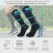 360 RELIEF - Flight Compression Socks Supports | Blood Circulation Travel Work S-M 2Pairs-Black with 2 Blue lines - Buy Online on GoSupps.com