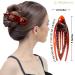 RC Roche 6-Piece French Hair Clip Set for Women & Girls | High-Quality Curved Hair Clamps - Firm Support No Slides Large Brown - Buy Online on GoSupps.com