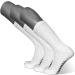 Diabetic Men's Non Skid Crew Socks with Circulatory Health Benefits - White 3 Pack - Buy Online on GoSupps.com