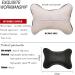 2pcs Memory Foam Car Headrest Pillows - Soft Neck Support Cushions for Comfortable Auto Driving - Universal Fit (Black) - Buy Online on GoSupps.com