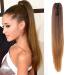 Neverland 50cm Ombre two tone long straight clip in/on wavy ponytail ponytail hair extension hairpiece claw 8# 8#/27#