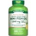 Nature's Truth Fish Oil Omega 3 | 1340 mg | 200 Mini Softgels | Burpless Lemon Flavor Pills | Non-GMO & Gluten Free Supplement