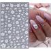 JMEOWIO 9 Sheets White Flower Nail Art Stickers Decals Self-Adhesive Spring Summer Floral Nail Supplies Nail Art Design Decoration Accessories - Buy Online on GoSupps.com