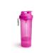 Smartshake Slim Protein Shaker Bottle With Storage 400ml to 500ml Leakproof BPA Free Small Protein Shake Bottles Smart Shaker Cup for Women + Men Neon Pink