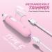 TIFOR Ear and Nose Hair Trimmer - USB Electric Trimmer for Men & Women - Painless Waterproof Hair Removal - Includes 2 Replaceable Blades - Pink Style - Buy Online on GoSupps.com