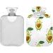 Naanle Herz Avocado 1L Transparent Hot Water Bottle - Bed & Hand Heater for Pain Relief | Heat & Cold Therapy - Buy Online on GoSupps.com