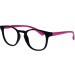 Opulize BOP Blue Light Blocking Children's Glasses - Round Frame Feder Hinges Eye Protection Improved Sleep Reduced Headaches for Boys & Girls - B47 +0.00 Diopters Black Neon Rosa - Buy Online on GoSupps.com