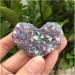 1pcs Amethyst Geode Heart Shaped Crystal Crystals Stones Titanium Rainbow Aura Amethyst Cluster Angel Aura Quartz Home Decoration Crafts Decoration Natural Luster - Buy Online on GoSupps.com