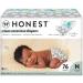 The Honest Company Clean Conscious Diapers | Plant-Based, Sustainable | Above It All + Pandas | Club Box, Size Newborn, 76 Count Size Newborn Above It All + Pandas