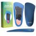 Plantar Fasciitis Heel Inserts Insoles - Welnove Arch Support Anti-Slip Cushions for Foot Heel Pain Relief Heel Cups Orthotic for Flat Feet Heel Spur and Achilles Tendinitis Women s 6-10 Blue Women's 6-10