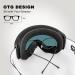 Vgooar OTG Ski Goggles with Magnetic Detachable Lens - Frameless Cylindrical Lens in Red | International Shipping Available - Buy Online on GoSupps.com