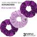BasicSense Silk Hair Scrunchies Set - Luxurious Mulberry Hair Tie - Skinny Large Scrunchy - Purple Assortment - Set of 3 - Buy Online on GoSupps.com