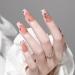Kotkiddy 24pcs French Tip Press-On Nails | Long Square Full Cover with Rhinestones & Butterfly Charms - Glossy White Stick-On Nails for Women & Girls - Buy Online on GoSupps.com