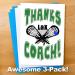 Play Strong 3-Pack Thanks Lacrosse Coach You're Awesome (Green  5x7) Greeting Thank You Cards Set Amazing for Lacrosse Players  Teams  Coaches  Family and Fans - Your Coaches Will Love 'Em! - Buy Online on GoSupps.com