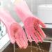 Multifunctional Silicone Dishwashing Gloves for Household Waterproof Kitchen Cleaning Gloves Thin Pet Bath Gloves gray One-size-fits-all - Buy Online on GoSupps.com