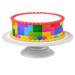 Edible cake ribbon building blocks - 4 pieces 24cm x 5cm suitable for cakes up to 30 cm to eat - creative decoration for cakes