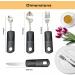 Ergonomic Cutlery Set for Parkinson's & Disabilities - 4-Piece Aid Kit with Bent Spoon Loeffel Knife & Fork for Seniors & Kids - Buy Online on GoSupps.com