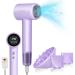 Diffuser Hair Dryer Professional Ionic Blow Dryer with Diffuser for Curly Hair 110000 RPM Brushless Motor High Speed Hairdryer Blowdryer for Women Men Home Salon Travel Thermo-Control Low Noise Light Purple Upgraded Style