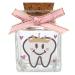 HAMUIERS Tooth Fairy Box, Baby Tooth Box for Lost Teeth, Glass Tooth Holders for Kids First Teeth Keepsake Box Gifts for Baby - Girl