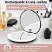 Compact Lighted 5-inch Travel Makeup Mirror - 1X/10X Magnifying, LED, USB Charging, Touch Screen - Black - Buy Online on GoSupps.com