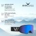 Black Crevice Ski-Gladming I Ski Goggles for Men & Women | Adjustable Anti-Fog UV400 Protection | Break-Resistant Double Disc in Navy/Orange - Buy Online on GoSupps.com