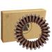 Reskthetic - High -quality spiral hair tie (brown) gently to hair sustainable environmentally friendly (telephone cable braid rubber) for girls & women/women (12 x 4 cm)