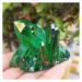 78grams Natural Green Angel Aura Quartz Crystal Cluster Titanium Coating Quartz Cluster Electroplating Stone Crystal Cluster