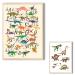 MeinBaby123 Dino Poster Children's Room Double-Sided Dinosaur Poster DIN A2 Pictures Children's Room Boys Dino Decoration Pictures Children's Room Wall Poster Premium (Dino Poster Double-Sided V A2 Double Sided Dino Poster V3