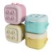 Stackable Snack Pots - Store & Wean Pots - Storage Pots with Soft Bases & Sides - Leakproof lids - Bright Colours
