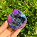 Specimen Natural Agate Geode Slice Quartz Electroplated Cluster Crystal Points