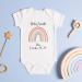 Hoolaroo Personalised Baby Pregnancy Announcement Onesie - Rainbow Baby Reveal 0-3 Months Clothing - Buy Online on GoSupps.com