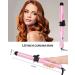 MaikcQ 1.25 Rotating Curling Iron | Professional Dual Voltage Hair Curler with LCD Display | Adjustable Temp 176-410F | Tourmaline Ceramic | For All Hair Types | Pink - Buy Online on GoSupps.com