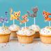 Cute Cartoon Cat Theme Happy Birthday Cupcake Toppers 18-PC Set - It's suitable for a pet birthday party a cat theme birthday party for boys and girls or a baby shower party decoration - SugarGera - Buy Online on GoSupps.com