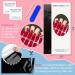 Ceboic Half Hardened UV Gel Strips - 22 Self-Adhesive French Nail Polish Stickers | Salon Quality Red Gel Nail Foils for Women & Girls | Christmas Nail Art Decoration - Buy Online on GoSupps.com