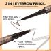 2-in-1 Magic 4-Tip Eyebrow Pencil | 2024 Microblading Eyebrow Pen - Long-Lasting Waterproof Natural Brows (Dark Brown - Buy Online on GoSupps.com