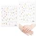 2 Sheets Flower Nail Stickers 5D Embossed Summer Floral Leaf Plant Nail Decorations Self-Adhesive Beautiful Spring Wildflower Nail Decals Manicure Flora Art Supplies for Women Girls