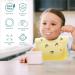 Baogaier Silicone Baby Bibs 2 PCS | Waterproof Weaning Bib for Babies and Toddlers | Food Catcher Pocket, Easy to Clean | Feeding Bib Set for Newborns | Yellow Grey Whale Lemon Design - Buy Online on GoSupps.com