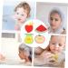 Housoutil 8 Pcs Child Bath Loofah & Exfoliating Sponge Set | Cartoon Fruit Shower Balls for Kids - Soft & Safe Bathing Essentials - Buy Online on GoSupps.com