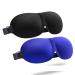 Sleep Mask for Women Men BEGONBOHO Eye Mask for Sleeping 2 Pack 3D Contoured Blinder & Blindfold Comfortable & Super Soft Masks with Adjustable Buckle Suitable for Travel/Nap/Yoga(Black/Blue)
